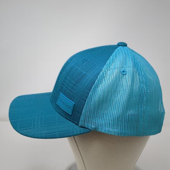 Cloverleaf Snapback Trucker Hat Blue OS Adjustable Mesh Back Get Your Hooey - Picture 3 of 9